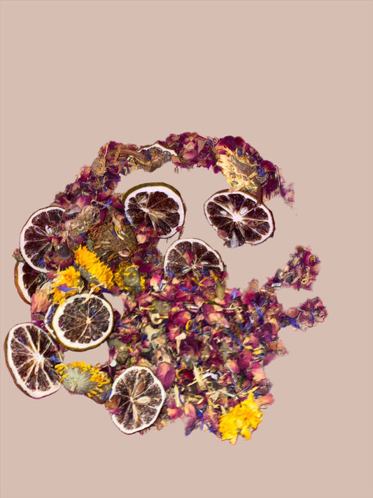 rose & lime bath tea